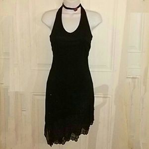 sexy mesh beaded dress.